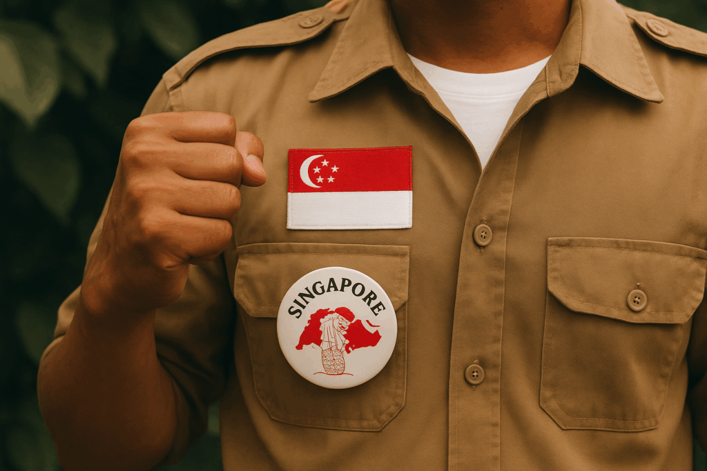 Man with uniform for National Service
