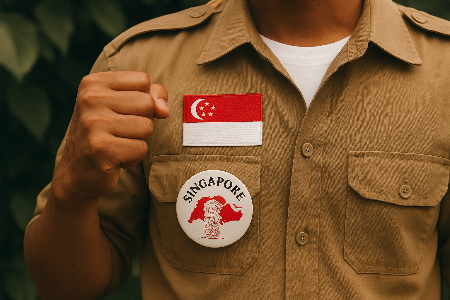 Man with uniform for National Service